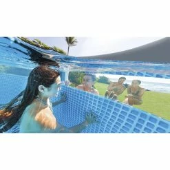 Piscine Tubulaire Ronde Intex Prism Frame Clear Window 4,88 X 1,22 M -Bleu Piscine 26730np ambiance 4 min