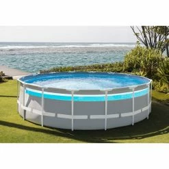 Piscine Tubulaire Ronde Intex Prism Frame Clear Window 4,88 X 1,22 M -Bleu Piscine 26730np ambiance 5 min