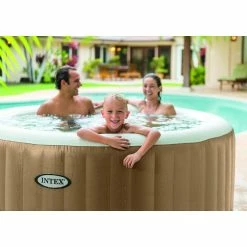 Spa Gonflable Intex PureSpa Sahara Energie + 4 Places Avec Couverture Thermique -Bleu Piscine 28404exdggd 1 1 2