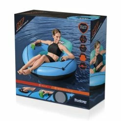 Bouée Gonflable Avec Appui Tête Bestway Hydro-Force -Bleu Piscine 303021290670 43108 30x9x30cm 3d 150dpi