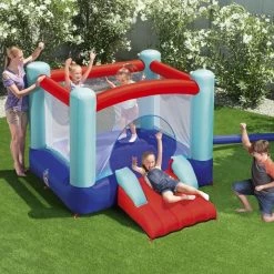 Aire De Jeu Château Gonflable Soufflerie En Continu Bestway -Bleu Piscine 53310 ambiance