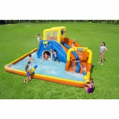Aire De Jeux Bestway Super Speedway (soufflerie En Continu) -Bleu Piscine 53377 2
