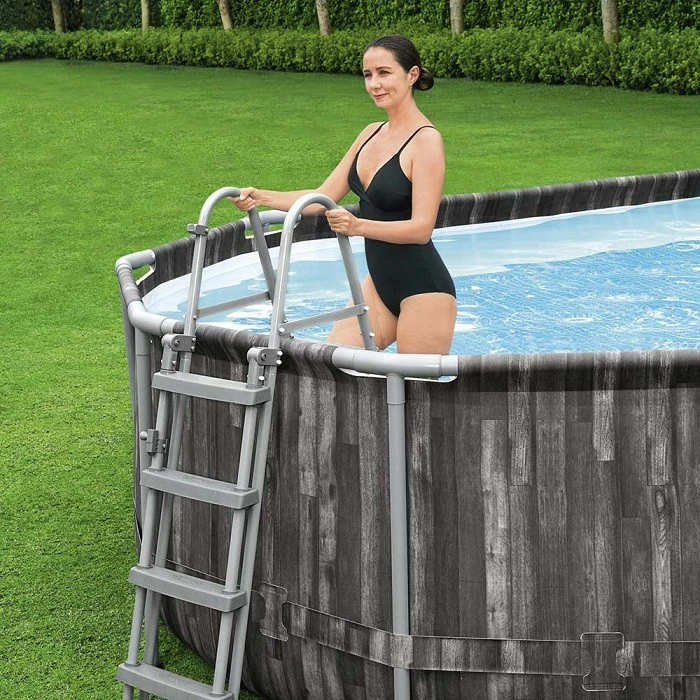 Piscine Ovale Bestway Power Steel™ Bois Rustique 7,32 X 3,66 X 1,22 M 3 Piscine Ovale Bestway Power Steel™ Bois Rustique 7,32 X 3,66 X 1,22 M – Image 3