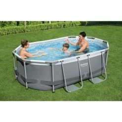 Piscine Ovale Bestway Power Steel™ 3,05 X 2 X 0,84 M -Bleu Piscine 5614a piscine ovale bestway power steel 3 05 x 2 x 0 84 m ambiance famille