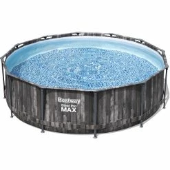 Piscine Tubulaire Ronde Bestway Steel Pro Max Imitation Bois 3,66 X 1,00 M