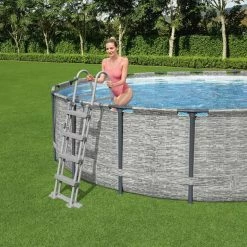 Piscine Tubulaire Ronde Bestway Steel Pro Max 4,88 X 1,22 M -Bleu Piscine 5619e piscine tubulaire ronde bestway steel pro max 428 122 ambiance 2