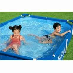Piscine Tubulaire Bestway Rectangulaire Steel Pro 2,21 X 1,50 X 0,43 M -Bleu Piscine 56401 2