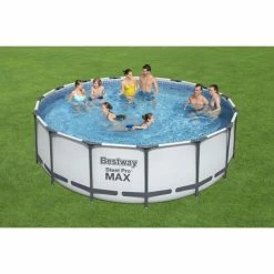 Piscine Tubulaire Bestway Ronde Steel Pro Max 4,57 X 1,22 M 9 Piscine Tubulaire Bestway Ronde Steel Pro Max 4,57 X 1,22 M -Bleu Piscine 56438 piscine tubulaire bestway ronde steel pro 457 x 122 cm ambiance