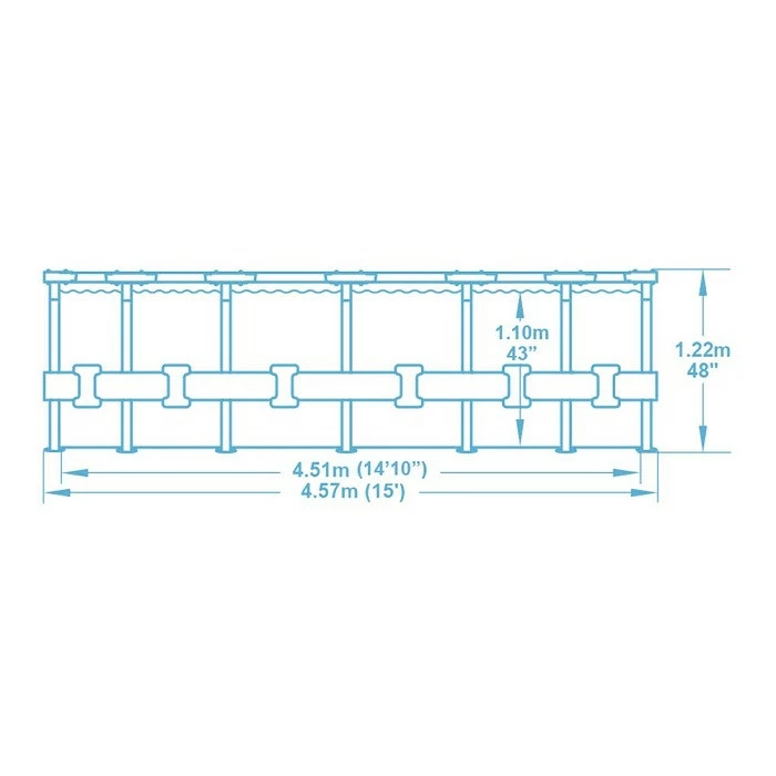 Piscine Tubulaire Bestway Ronde Steel Pro Max 4,57 X 1,22 M 5 Piscine Tubulaire Bestway Ronde Steel Pro Max 4,57 X 1,22 M – Image 5