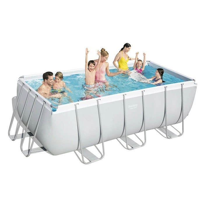 Piscine Tubulaire Rectangulaire Bestway Power Steel 4,12 X 2,01 X 1,22 M Avec Filtre à Sable 1 Piscine Tubulaire Rectangulaire Bestway Power Steel 4,12 X 2,01 X 1,22 M Avec Filtre à Sable