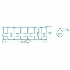 Piscine Tubulaire Ronde Bestway Steel Pro Max 5,49 X 1,22 M - Gris Clair -Bleu Piscine 56462 steel pro max dimensions