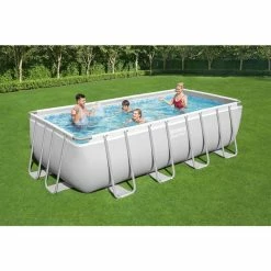 Piscine Tubulaire Rectangulaire Bestway Power Steel 4,88 X 2,44 X 1,22 M Avec Filtre à Sable 7 Piscine Tubulaire Rectangulaire Bestway Power Steel 4,88 X 2,44 X 1,22 M Avec Filtre à Sable -Bleu Piscine 56671 2