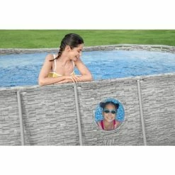 Piscine Tubulaire Ovale Bestway Power Steel Swim Vista 4,27 X 2,50 X 1 M -Bleu Piscine 56714 piscine tubulaire ovale bestway power steel swim vista 427 250 100 pierre ambiance 2