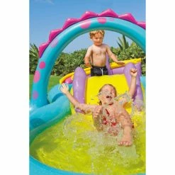 Aire De Jeu Gonflable Dinoland Intex 6 Aire De Jeu Gonflable Dinoland Intex -Bleu Piscine 57135 4