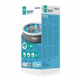 Piscine Autoportée Bestway Fast Set™ Aspect Rotin 3,66 X 0,76 M -Bleu Piscine 57445 piscine ronde bestway fast set rotin 366 76 packaging