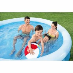 Piscine Autoportée Bestway Fast Set™ 3,05 X 0,66 M Avec Filtration -Bleu Piscine 57458 piscine hors sol bestway ronde fast set 305 66 ambiance