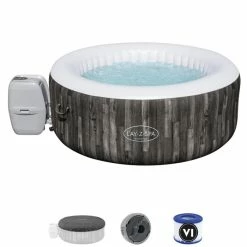 Spa Gonflable Bestway Lay-Z Spa BAHAMAS AirJet 4 Places -Bleu Piscine 60005 spa gonflable rond lay z spa bahamas airjet accessoires