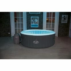 Spa Gonflable Bestway Lay-Z Spa BALI AirJet 4 Places -Bleu Piscine 60009 spa gonflable bestway lay z spa bali led cian