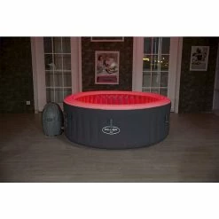 Spa Gonflable Bestway Lay-Z Spa BALI AirJet 4 Places -Bleu Piscine 60009 spa gonflable bestway lay z spa bali led rouge