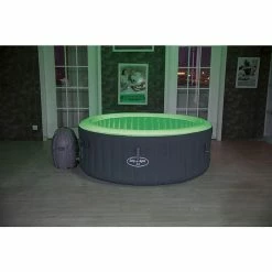 Spa Gonflable Bestway Lay-Z Spa BALI AirJet 4 Places -Bleu Piscine 60009 spa gonflable bestway lay z spa bali led vert fonce