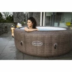 Spa Gonflable Bestway Lay-Z Spa St MORITZ AirJet 7 Places -Bleu Piscine 60023 spa gonflable bulles bestway st moritz ambiance 2