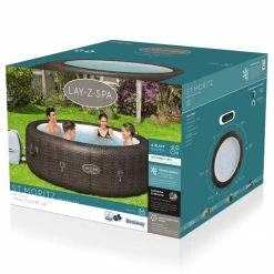 Spa Gonflable Bestway Lay-Z Spa St MORITZ AirJet 7 Places -Bleu Piscine 60023 spa gonflable bulles bestway st moritz packaging