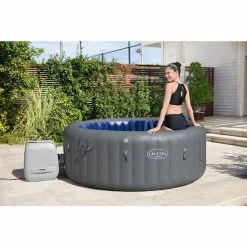 Spa Gonflable Bestway Lay-Z Spa SANTORINI HydroJet Pro 7 Places 19 Spa Gonflable Bestway Lay-Z Spa SANTORINI HydroJet Pro 7 Places -Bleu Piscine 60075 spa gonflable bestway lay z spa santorini ambiance 2