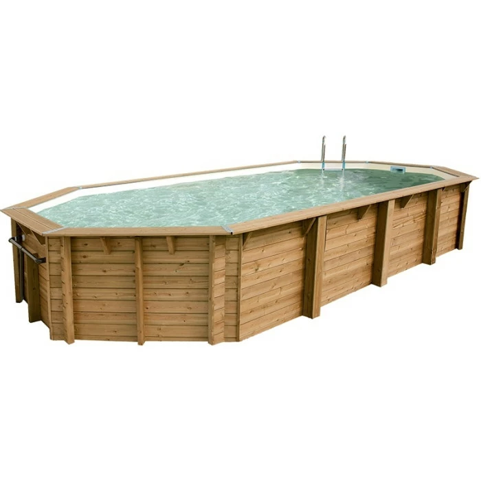 Piscine En Bois Octogonale Ubbink Océa 8,60 X 4,70 X 1,30 M - Liner Beige 1 Piscine En Bois Octogonale Ubbink Océa 8,60 X 4,70 X 1,30 M - Liner Beige