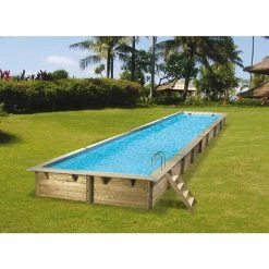Piscine En Bois Rectangulaire Ubbink Linéa 15,50 X 3,50 X 1,55 M - Liner Beige 6 Piscine En Bois Rectangulaire Ubbink Linéa 15,50 X 3,50 X 1,55 M - Liner Beige -Bleu Piscine 7504552 piscine bois rectangulaire ubbink linea 350x1550 bleu 1