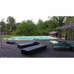 Piscine En Bois Rectangulaire Ubbink Azura 5,05 X 3,50 X 1,26 M - Liner Bleu -Bleu Piscine 7504754 piscine bois rectangulaire ubbink sunwater 300 555 bleu 2 1