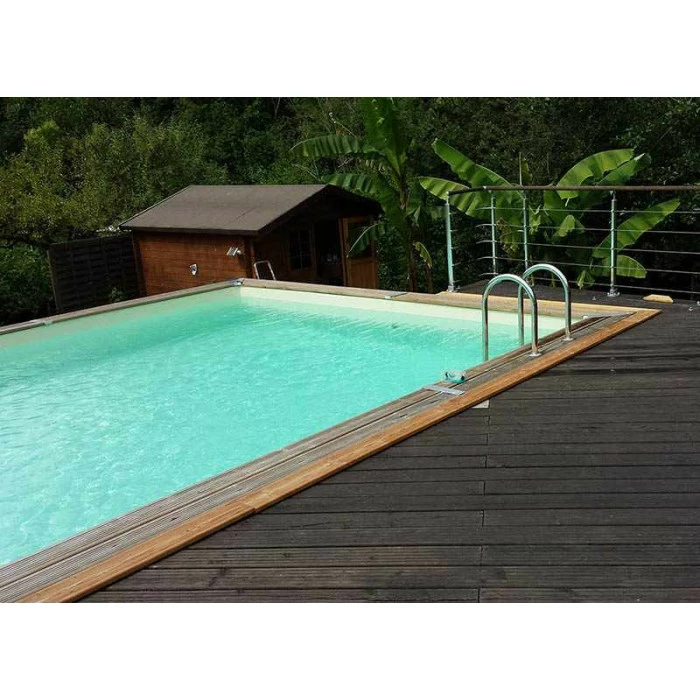 Piscine En Bois Rectangulaire Ubbink Azura 5,05 X 3,50 X 1,26 M - Liner Beige 2 Piscine En Bois Rectangulaire Ubbink Azura 5,05 X 3,50 X 1,26 M - Liner Beige – Image 2