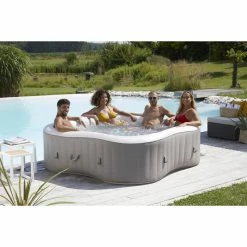 Spa Gonflable Ubbink Infinite Spa Elite Plus 4 Places -Bleu Piscine 8680021 spa gonflable ubbink infinite spa elite plus 4 places ambiance 2