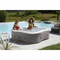 Spa Gonflable Ubbink Infinite Spa Elite Plus 4 Places -Bleu Piscine 8680021 spa gonflable ubbink infinite spa elite plus 4 places ambiance 3