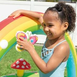 Aire De Jeux Gonflable Intex Mon Jardin -Bleu Piscine aire de jeux gonflable intex jardin 4