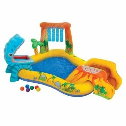 Aire De Jeux Gonflable Intex Jurassic / Dinosaure 20 Aire De Jeux Gonflable Intex Jurassic / Dinosaure -Bleu Piscine aire de jeux jurassic intex 4