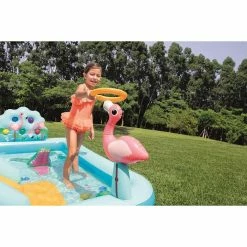 Aire De Jeux Gonflable Intex Jungle -Bleu Piscine aire de jeux jungle anneaux