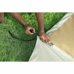 Auvent Pour Piscine Tubulaire Bestway Ø 3,05 à 5,49 M -Bleu Piscine auvent rond bestway 2 ambiance installation 4