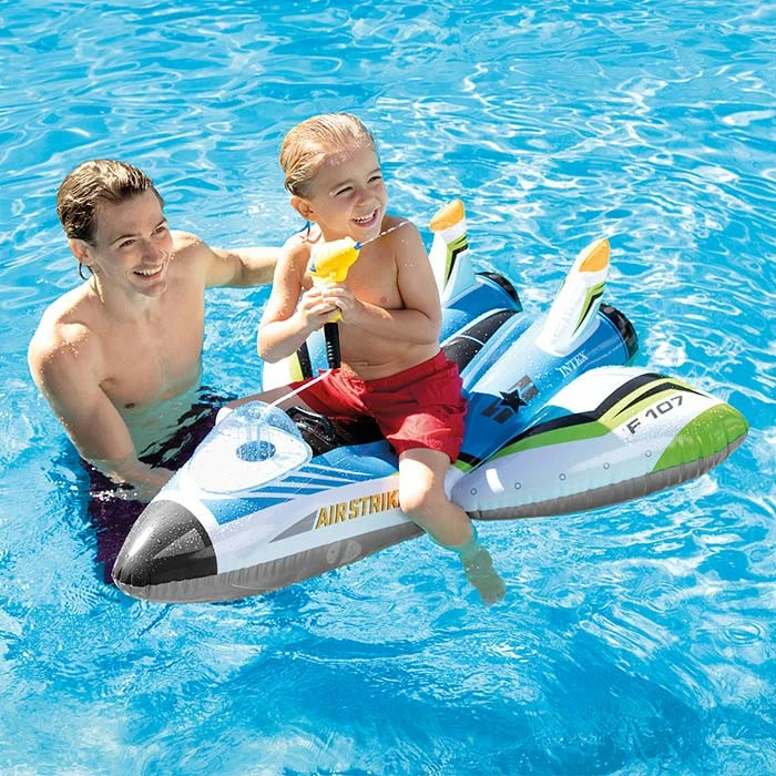 Avion Gonflable Intex + Pistolet à Eau - Bleu 2 Avion Gonflable Intex + Pistolet à Eau - Bleu – Image 2