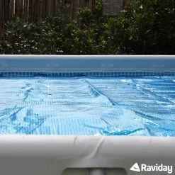 Bâche à Bulles Intex Pour Piscine Rectangulaire L 5,49 X L 2,74 M -Bleu Piscine bache bulles intex raviday 2