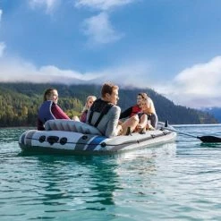 Set Bateau Gonflable 5 Places Intex Excursion 5 -Bleu Piscine bateau intex excursion 9