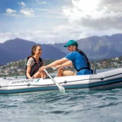 Set Bateau Gonflable 3 Places Intex Mariner 3 (rames Et Gonfleur Inclus) -Bleu Piscine bateau intex mariner 8