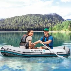 Set Bateau Gonflable 3 Places Intex Mariner 3 (rames Et Gonfleur Inclus) -Bleu Piscine bateau intex mariner 9