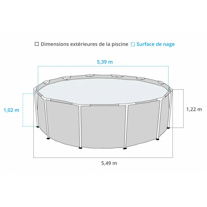 Piscine Tubulaire Ronde Bestway Power Steel Swim Vista 5,49 X 1,22 M 2 Piscine Tubulaire Ronde Bestway Power Steel Swim Vista 5,49 X 1,22 M – Image 2