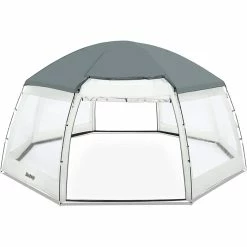 Dôme De Protection Pour Piscine Hors Sol Ronde Bestway 13 Dôme De Protection Pour Piscine Hors Sol Ronde Bestway -Bleu Piscine dome protection piscine hors sol ronde bestway 5 1