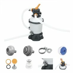 Filtre à Sable Complet Bestway Flowclear 3 M³/h 11 Filtre à Sable Complet Bestway Flowclear 3 M³/h -Bleu Piscine filtre sable bestway flowclear 58515 5