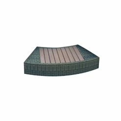 Entourage Rotin Pour Spa Bestway Lay-Z-Spa Ø 180 Cm - Gris Anthracite -Bleu Piscine habillage de spa rond bestway 4 pieces 17417 1