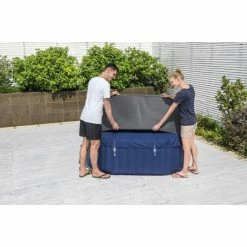Couverture Thermique Pour Spa Carré Bestway L 180 X L 180 X H 71 Cm 11 Couverture Thermique Pour Spa Carré Bestway L 180 X L 180 X H 71 Cm -Bleu Piscine housse thermique carree energysense 180 m x 180 m x 71 cm lay z spa 5