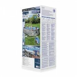 Piscine Tubulaire Ovale Bestway Power Steel Stone 6,10 X 3,66 X 1,22 -Bleu Piscine kit piscine ovale tubulaire bestway power steel stone 610x366x122 package 1