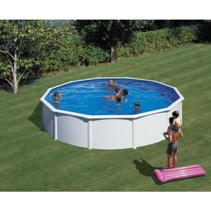 GRE Piscine Ronde Acier Gré Fidji - 5,50 X 1,20 M 2 GRE Piscine Ronde Acier Gré Fidji - 5,50 X 1,20 M – Image 2