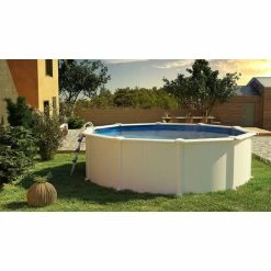 GRE Piscine Ronde Acier Gré Atlantis - Ø 5,50 X 1,30 M 11 GRE Piscine Ronde Acier Gré Atlantis - Ø 5,50 X 1,30 M -Bleu Piscine kitpr558 piscine ronde acier gre atlantis 570 ambiance 2